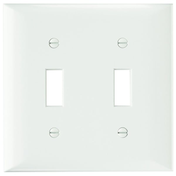 LEGRAND Legrand Pass & Seymour SP2-W Plate Plastic 2g 2tog W/Out Line Wh