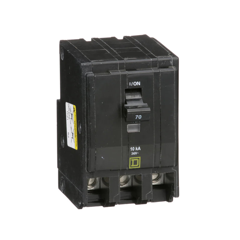 SCHNEIDER ELECTRIC Square D QO370 Miniature Circuit Breaker 70A 240V 3Ph Plug-On