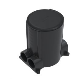 LEGRAND Wiremold 881 BOX FL PVC 1 4 1IN CONDUIT OPNG RND BK