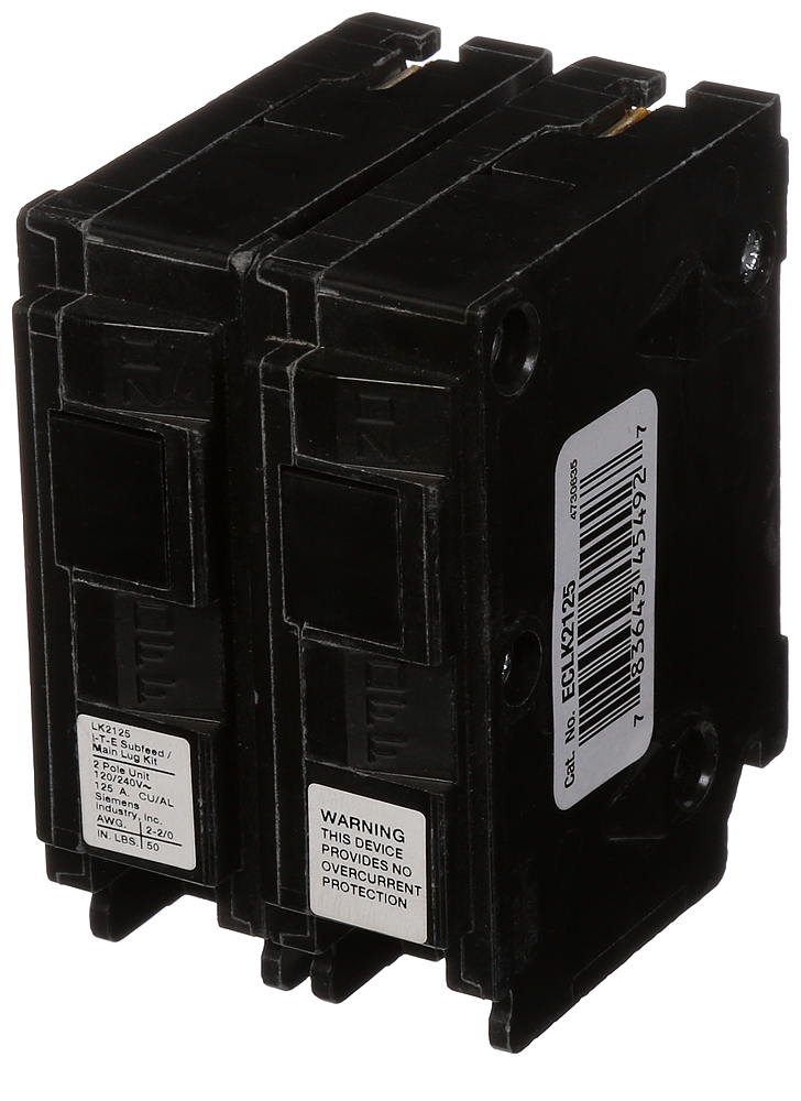 SIEMENS Siemens ECLK2125 3 to 1 AWG Copper 1/0 AWG Aluminum 2-Pole Load Center Lug Kit