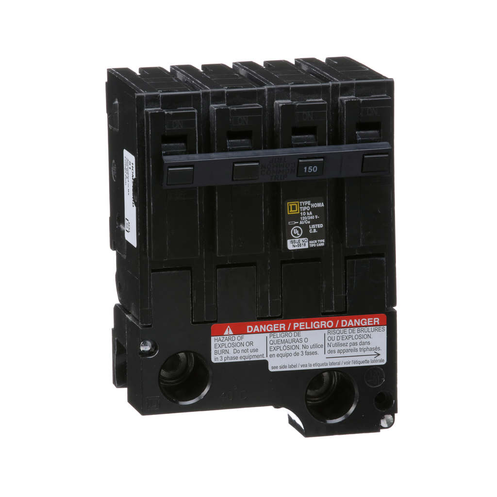 SCHNEIDER ELECTRIC Square D HOM2150BB 120/240 Volt 150 Amp Miniature Circuit Breaker