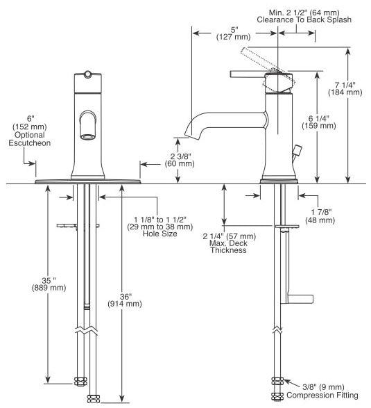 DELTA FAUCET Delta Faucet 559LF-MPU Trinsic Single Handle Bathroom Faucet Chrome