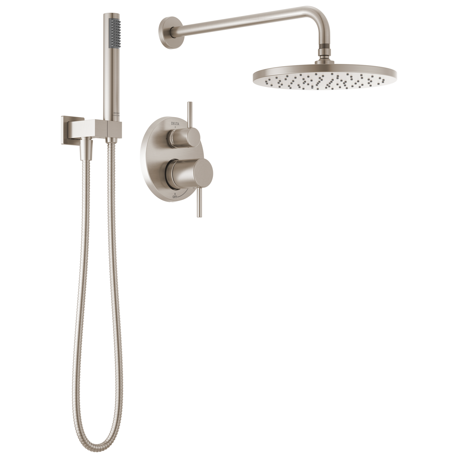 DELTA FAUCET Delta T342702-SP Monitor 14 Series Shower with Raincan & Hand Shower 1.75 GPM