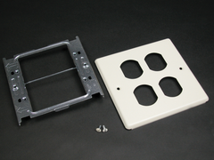 LEGRAND Legrand G4047BB Wiremold 4-3/4 x 5-1/8 Steel Multiple Channel Raceway 2-Gang Cover 2-Duplex Receptacle