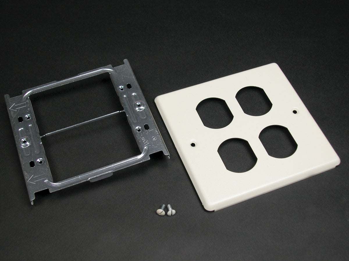 LEGRAND Legrand G4047BB Wiremold 4-3/4 x 5-1/8 Steel Multiple Channel Raceway 2-Gang Cover 2-Duplex Receptacle