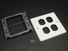 LEGRAND Legrand G4047BB Wiremold 4-3/4 x 5-1/8 Steel Multiple Channel Raceway 2-Gang Cover 2-Duplex Receptacle