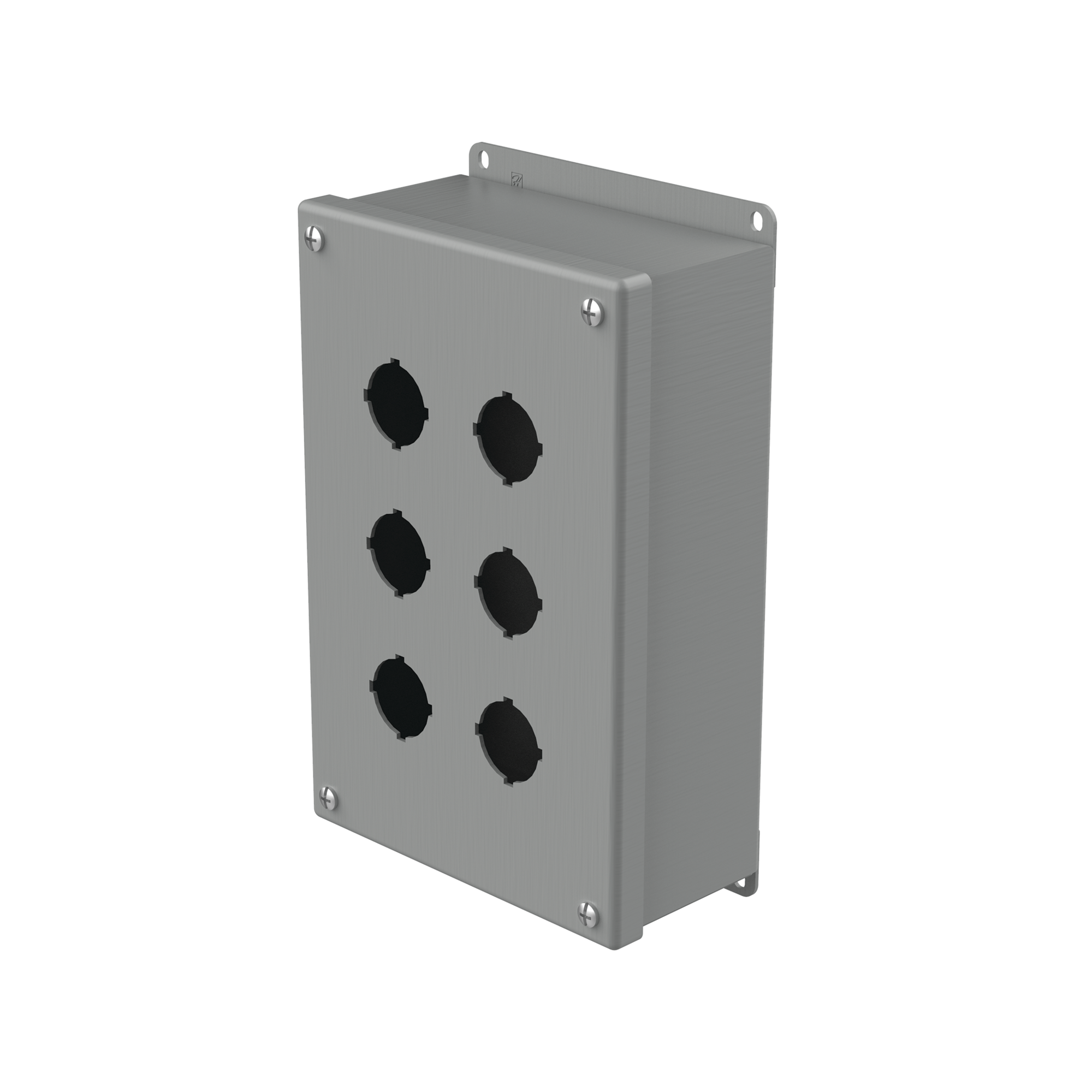 NVENT Hoffman E6PB Pushbutton Enclosures Type 12, 6PB x 30.5mm, Steel