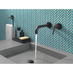 DELTA FAUCET Delta T3559LF-BLWL Matte Black Trinsic Single Handle Wall Mount Bathroom Faucet Trim