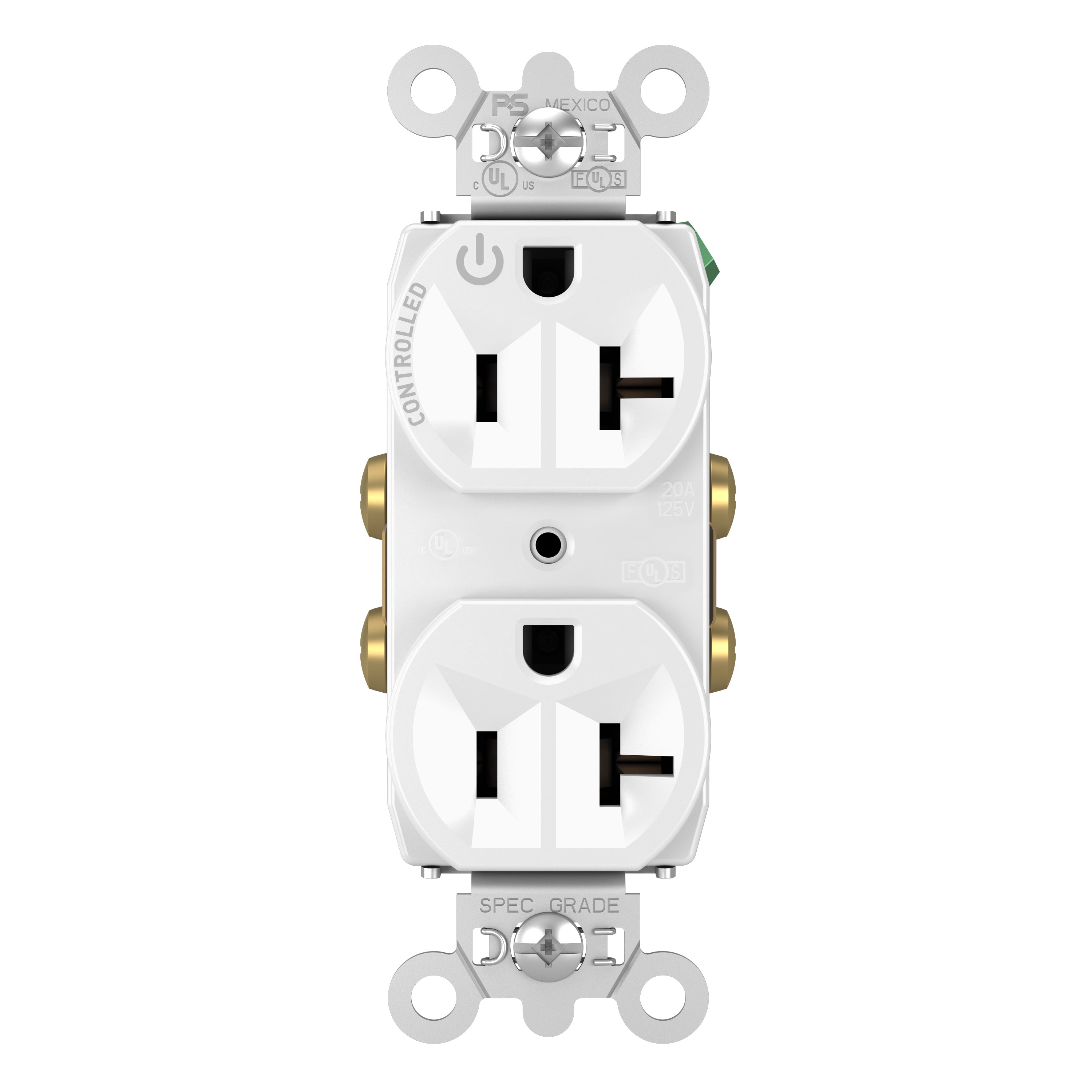 LEGRAND Pass & Seymour TR5362CHW Duplex Half Controlled Plug Load Controllable Receptacle