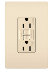 LEGRAND Pass & Seymour 1597-TRWRLA 15A 125V Self-Test Tamper-Resistant Weather-Resistant GFCI, Light Almond
