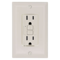 LEGRAND Pass & Seymour 1597-TRWRLA 15A 125V Self-Test Tamper-Resistant Weather-Resistant GFCI, Light Almond