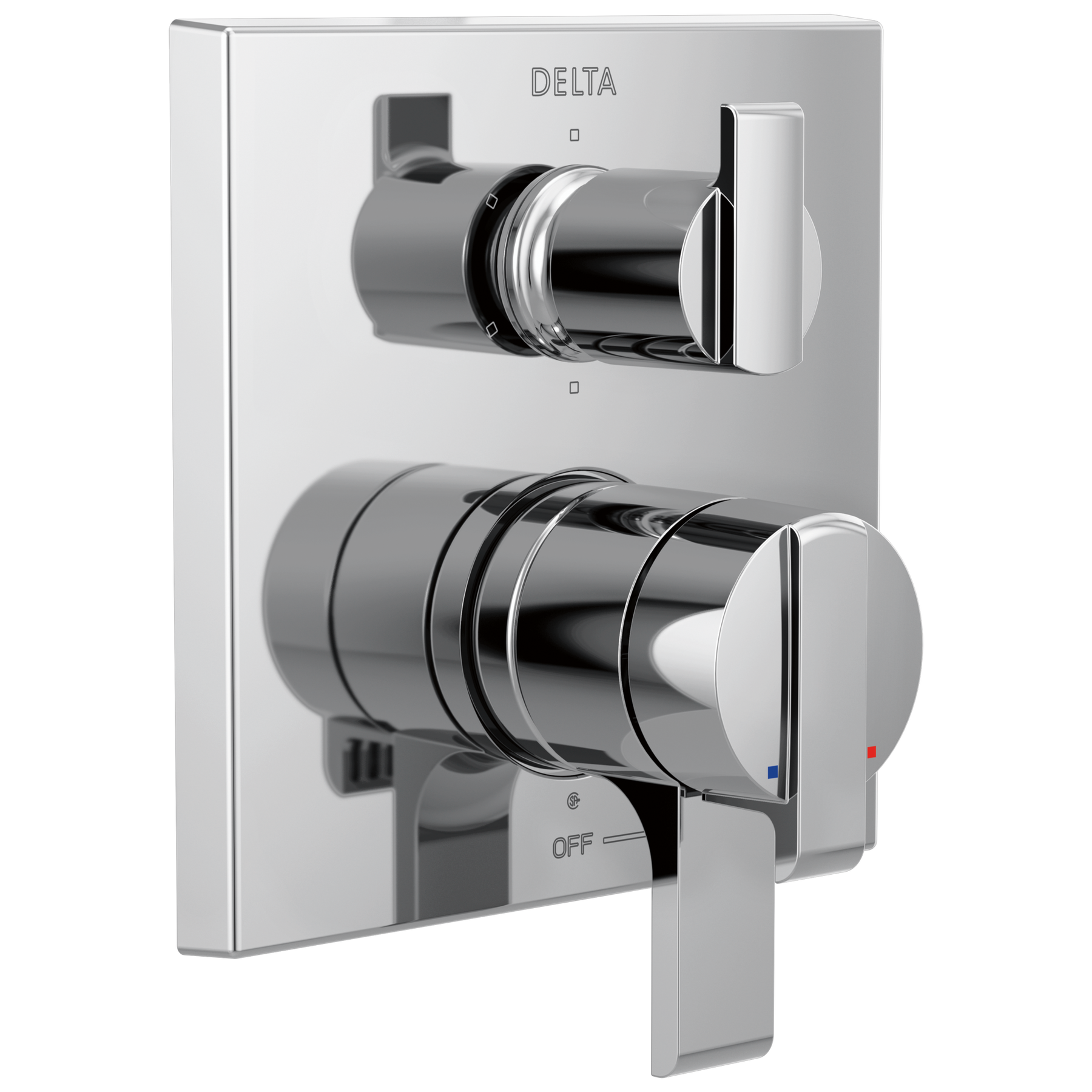 DELTA FAUCET Delta Faucet T27967-RB Angular Modern Monitor 17 Series Valve Trim with 6-Setting Integrated Diverter