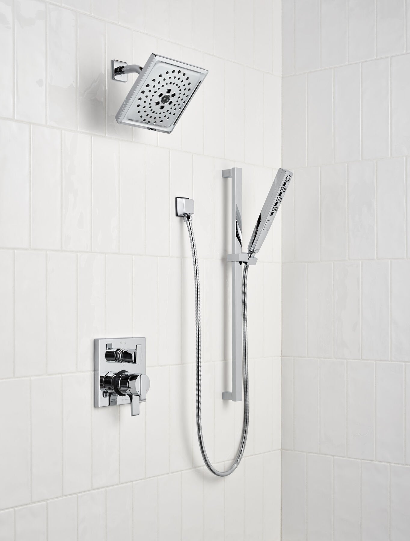 DELTA FAUCET Delta Faucet T27967-RB Angular Modern Monitor 17 Series Valve Trim with 6-Setting Integrated Diverter