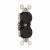 LEGRAND Pass & Seymour 3232-TRBK Straight Blade Receptacle, Duplex, 125 VAC, 15 Amp, 2 Poles, 3 Wires, Black