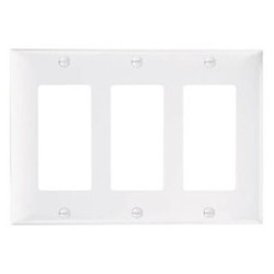 LEGRAND Pass & Seymour SP263W Decorator Openings, Three Gang, White