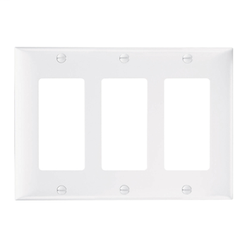 LEGRAND Pass & Seymour SP263W Decorator Openings, Three Gang, White