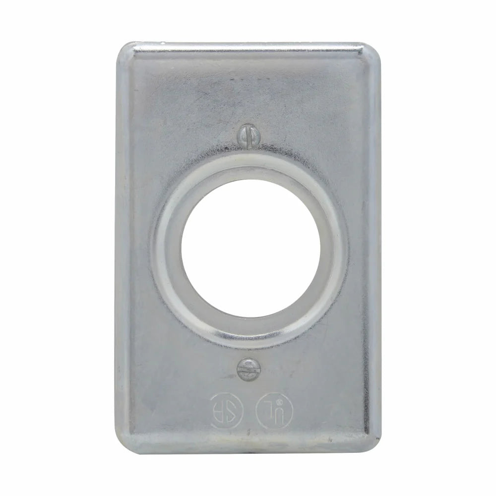 EATON Eaton DS21 Crouse-Hinds Series Grounding Receptacle Cover 1-Gang Sheet Steel