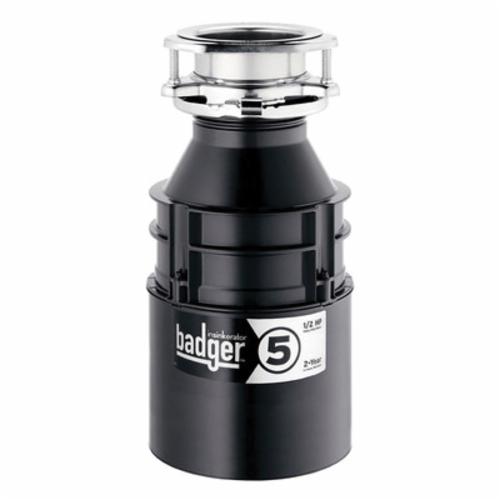 INSINKERATOR InSinkErator 79008A-ISE Insinkerator 76037H Badger 5 Continuous Feed Garbage Disposal, 1-1/2 in Drain, 1/2 hp w/Cord