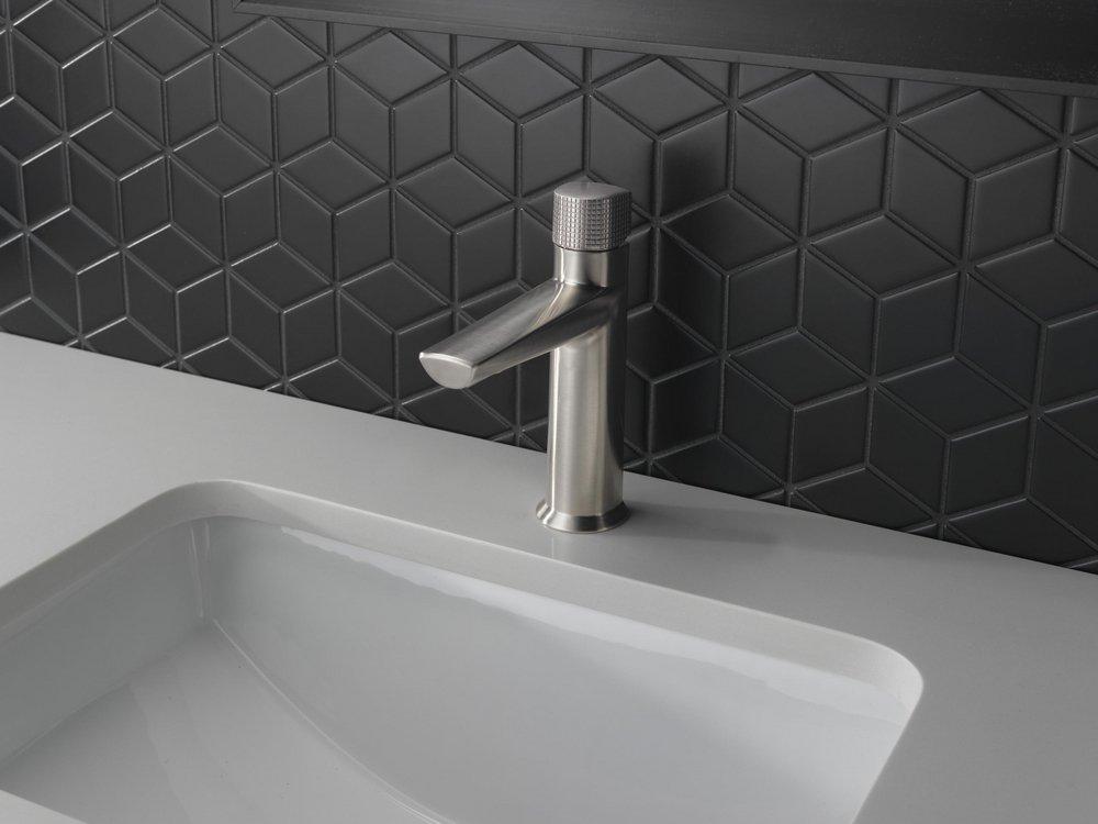 DELTA FAUCET Delta Faucet 573-SS-PR-LPU-DST Galeon Single Handle Monoblock Bathroom Sink Faucet in Lumicoat Stainless