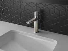 DELTA FAUCET Delta Faucet 573-SS-PR-LPU-DST Galeon Single Handle Monoblock Bathroom Sink Faucet in Lumicoat Stainless