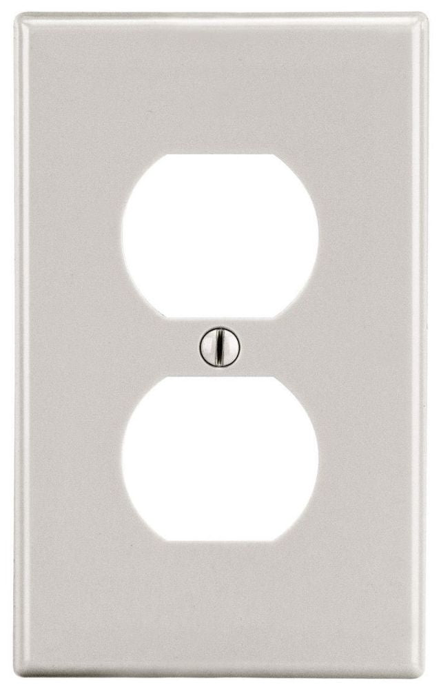 HUBBELL Hubbell Wiring Device-Kellems P8LA Wallplate, 1-Gang, 1 Duplex Replacement MPN
