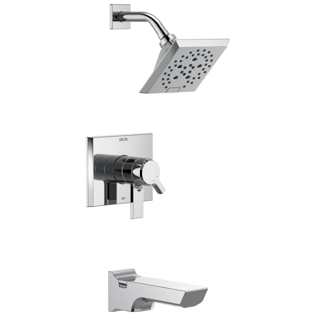 DELTA FAUCET Delta T17499-PR Pivotal: Monitor 17 Series H2Okinetic Tub and Shower Trim