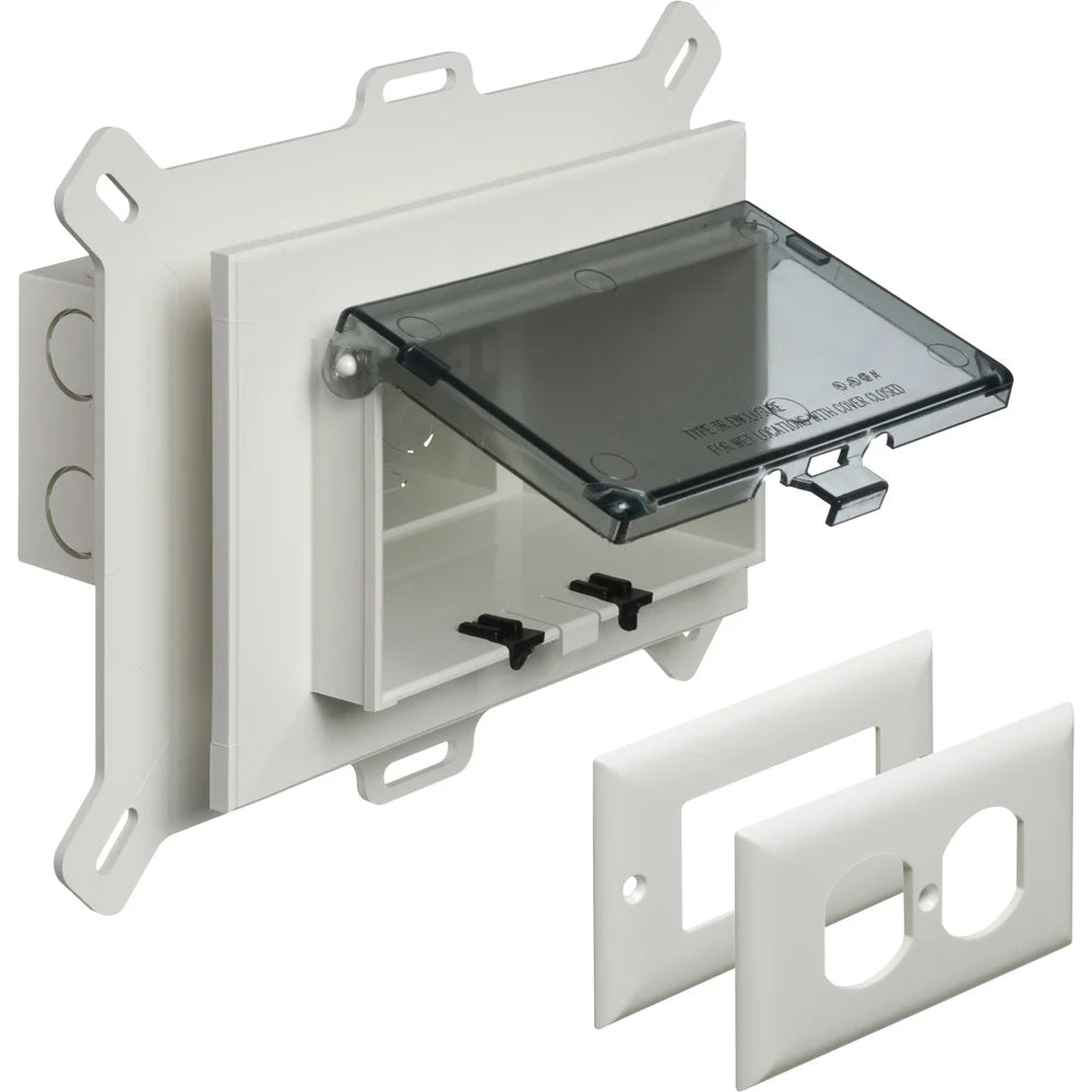 ARLINGTON Arlington DBHS1C Low Profile Inbox for New Vinyl Siding Construction Extra Duty Clear Cover