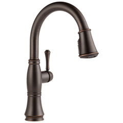 DELTA FAUCET Delta 9197-RB-DST Cassidy: Single Handle Pull-Down Kitchen Faucet with ShieldSpray Technology