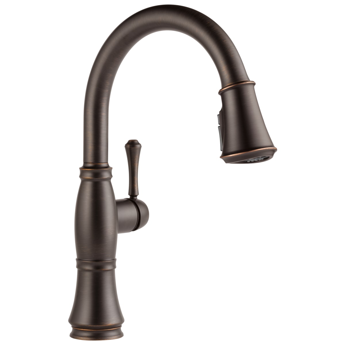 DELTA FAUCET Delta 9197-RB-DST Cassidy: Single Handle Pull-Down Kitchen Faucet with ShieldSpray Technology