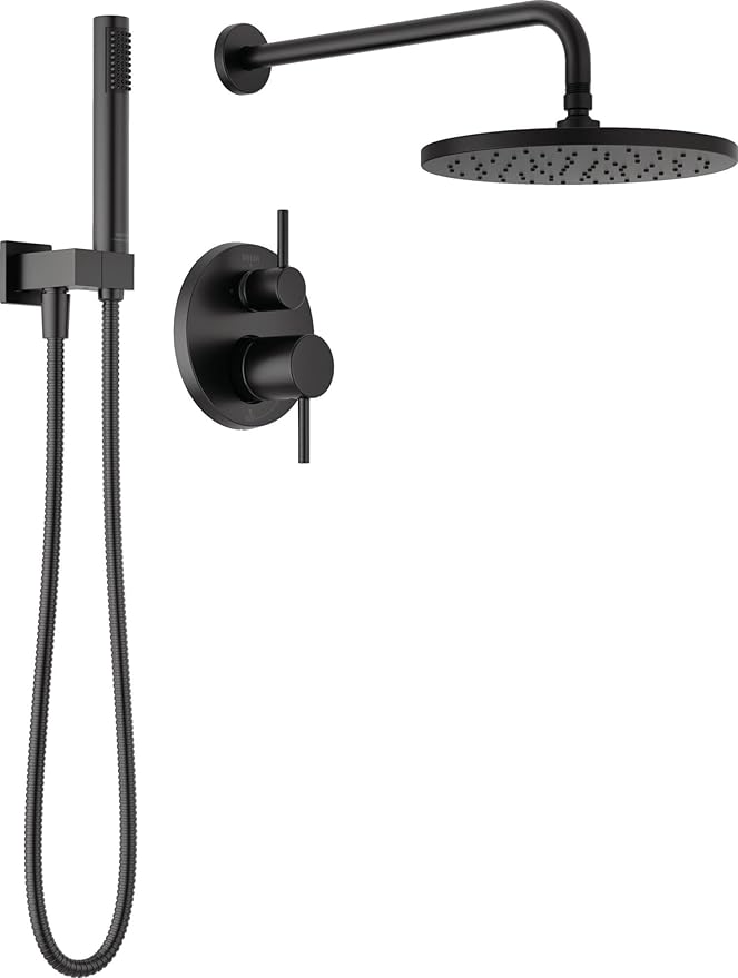 DELTA FAUCET Delta 342702-BL Monitor 14 Series Shower with Raincan, Hand Shower & Rough Valve