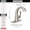 DELTA FAUCET Delta 577-ss-pr-mpu-dst Single Handle Bathroom Faucet