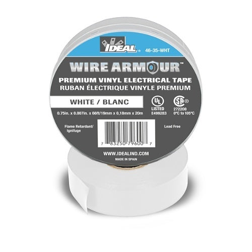 IDEAL INDUSTRIES Ideal Industries 46-35-WHT Electrical Tape White 3/4 X 66 ft