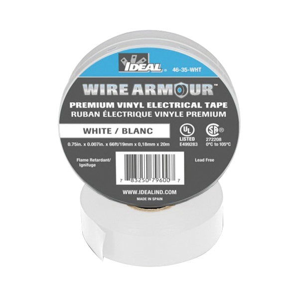 IDEAL INDUSTRIES Ideal Industries 46-35-WHT Electrical Tape White 3/4 X 66 ft