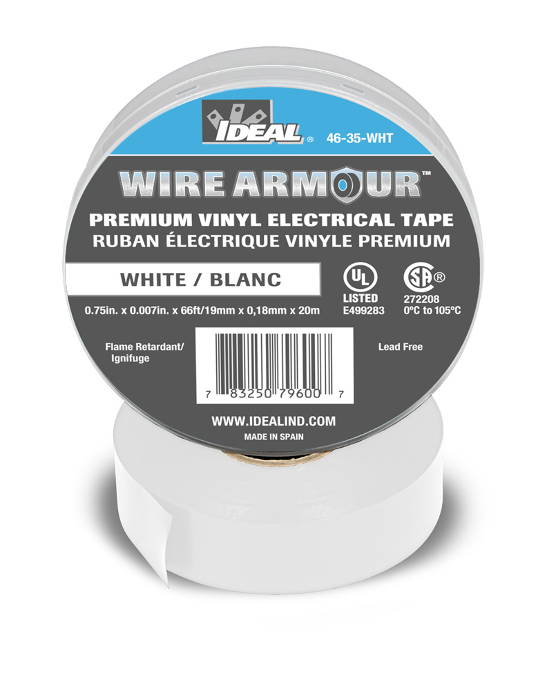 IDEAL INDUSTRIES Ideal Industries 46-35-WHT Electrical Tape White 3/4 X 66 ft
