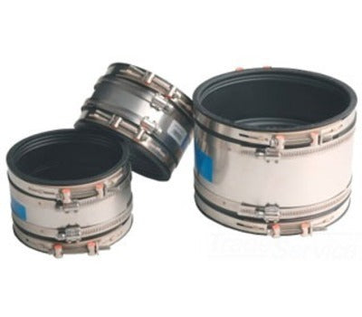MISSION RUBBER Mission Rubber Co Inc MR5644ARC Flex-Seal 4 in. Cast Iron or Plastic to Cast Iron or Plastic Shielded Adjustable Sewer Repair Coupling