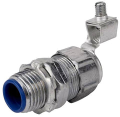 THOMAS & BETTS Thomas & Betts 5333GR 3/4 Inch Steel External Bonding Liquidtight Insulated Connector Flexible Metal Conduit Fitting Straight