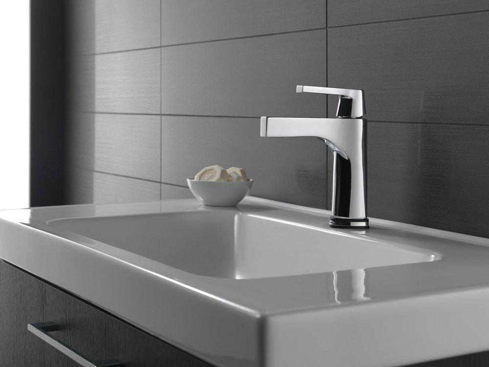 DELTA FAUCET Delta Faucet 574T-SS-DST Zura Single Handle Monoblock Bathroom Sink Faucet in Stainless