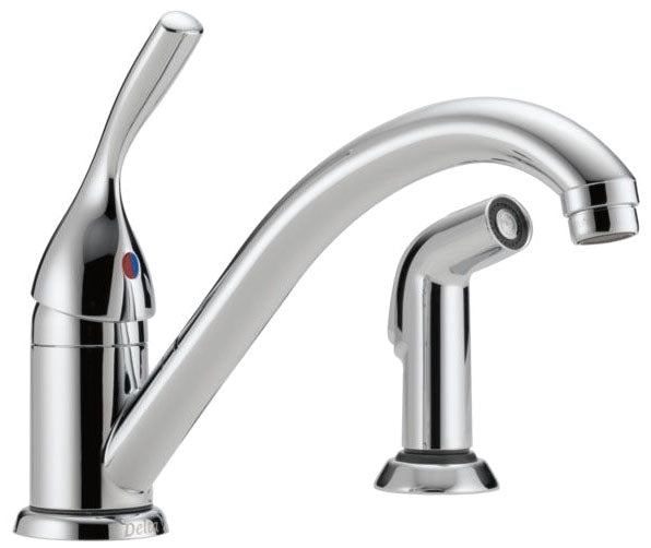 DELTA FAUCET Delta Faucet 175-DST Kitchen Faucet 1-Handle Chrome 4 - 18 in