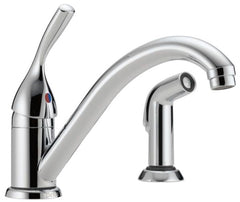 DELTA FAUCET Delta Faucet 175-DST Kitchen Faucet 1-Handle Chrome 4 - 18 in