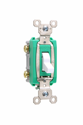 LEGRAND Pass & Seymour PS30AC2W Toggle Type Thermoplastic Polycarbonate Toggle 30Amp 120/277Volt
