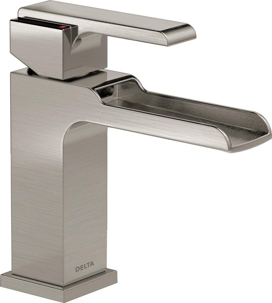 DELTA FAUCET Delta Faucet 568LF-SSMPU Ara® Single Handle Monoblock Bathroom Sink Faucet in Brilliance® Stainless