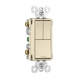 LEGRAND Pass & Seymour RCD113LA Radiant Combination Switch 15A 120V - Light Almond