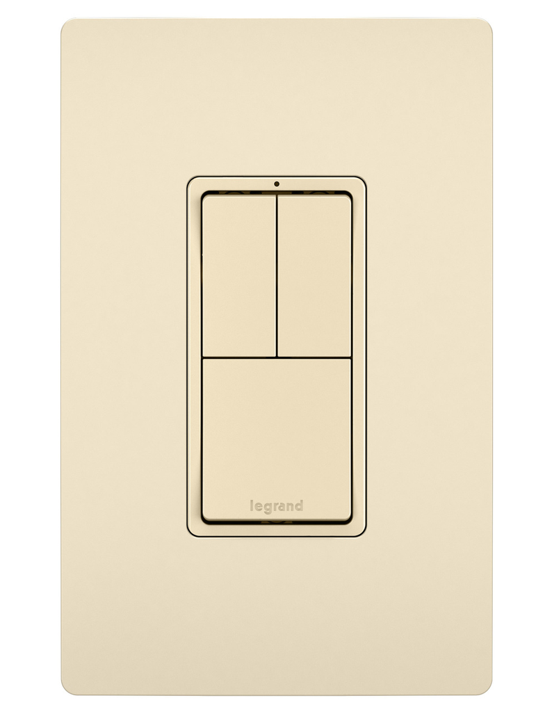 LEGRAND Pass & Seymour RCD113LA Radiant Combination Switch 15A 120V - Light Almond
