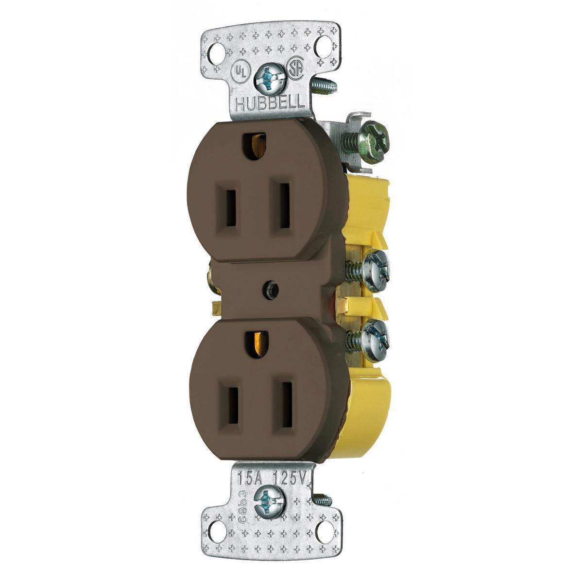 HUBBELL WIRING Wiring Device-Kellems RR15 Straight Blade Receptacle