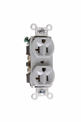 LEGRAND Pass & Seymour 5362-GRY Hard Use Spec Grade Duplex Receptacle 20A 125V Gray