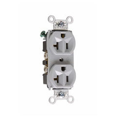LEGRAND Pass & Seymour 5362-GRY Hard Use Spec Grade Duplex Receptacle 20A 125V Gray