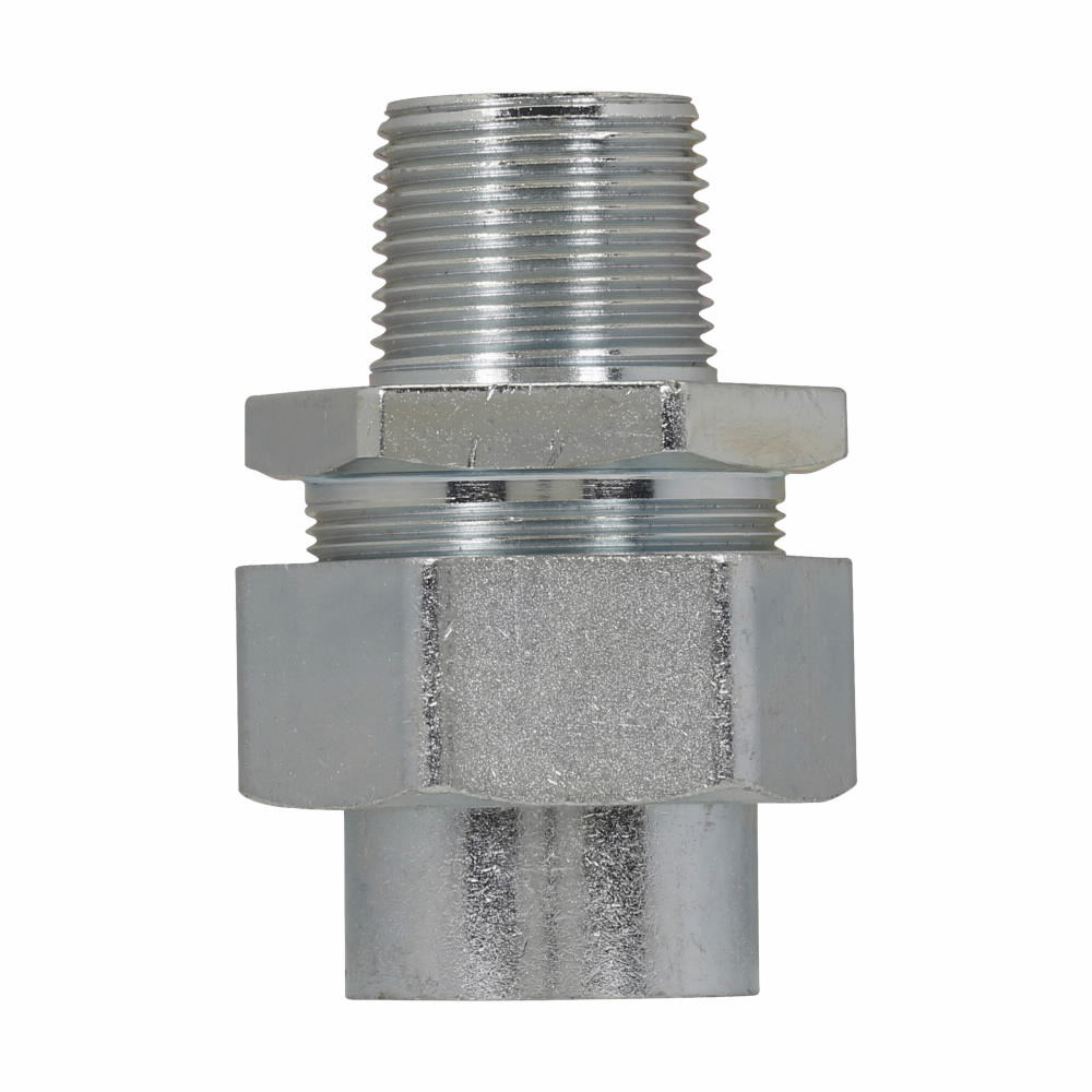 EATON Crouse-Hinds UNY505 Explosionproof Conduit Union, 1-1/2 in, Feraloy Iron Alloy, Electro-Galvanized