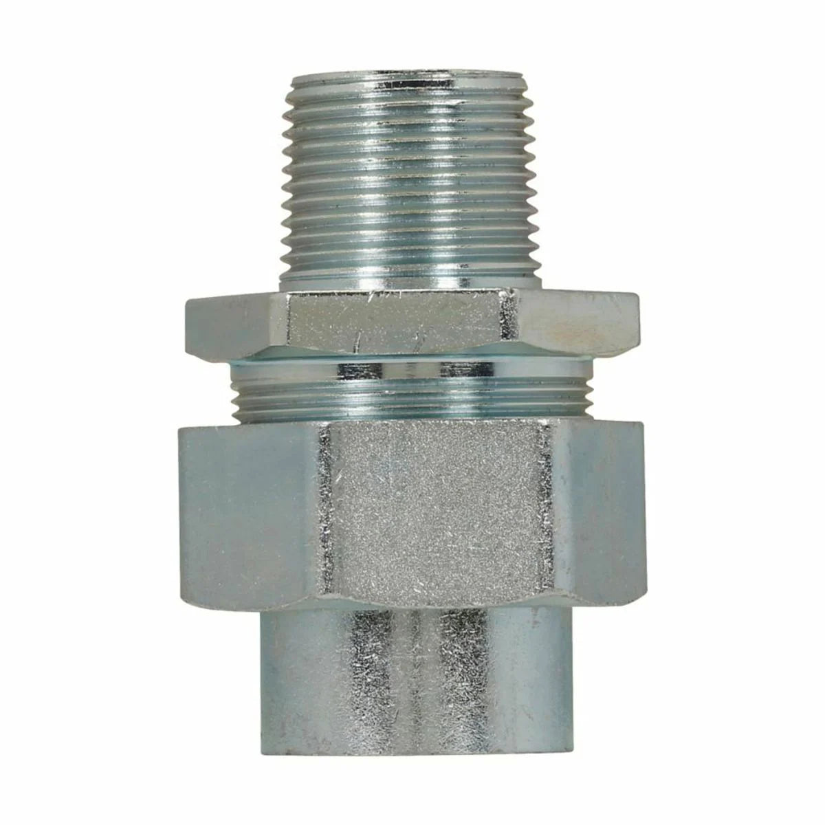 EATON Crouse-Hinds UNY505 Explosionproof Conduit Union, 1-1/2 in, Feraloy Iron Alloy, Electro-Galvanized
