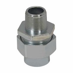 EATON Crouse-Hinds UNY505 Explosionproof Conduit Union, 1-1/2 in, Feraloy Iron Alloy, Electro-Galvanized