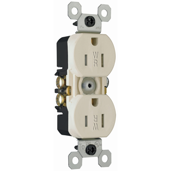 LEGRAND Pass & Seymour 3232-TRWRLA Straight Blade Receptacle 15A 125V Duplex
